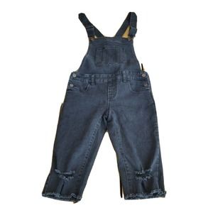 Litz Women's Overall Shorts Black Size S Light Distress Raw Hem Shortalls.
